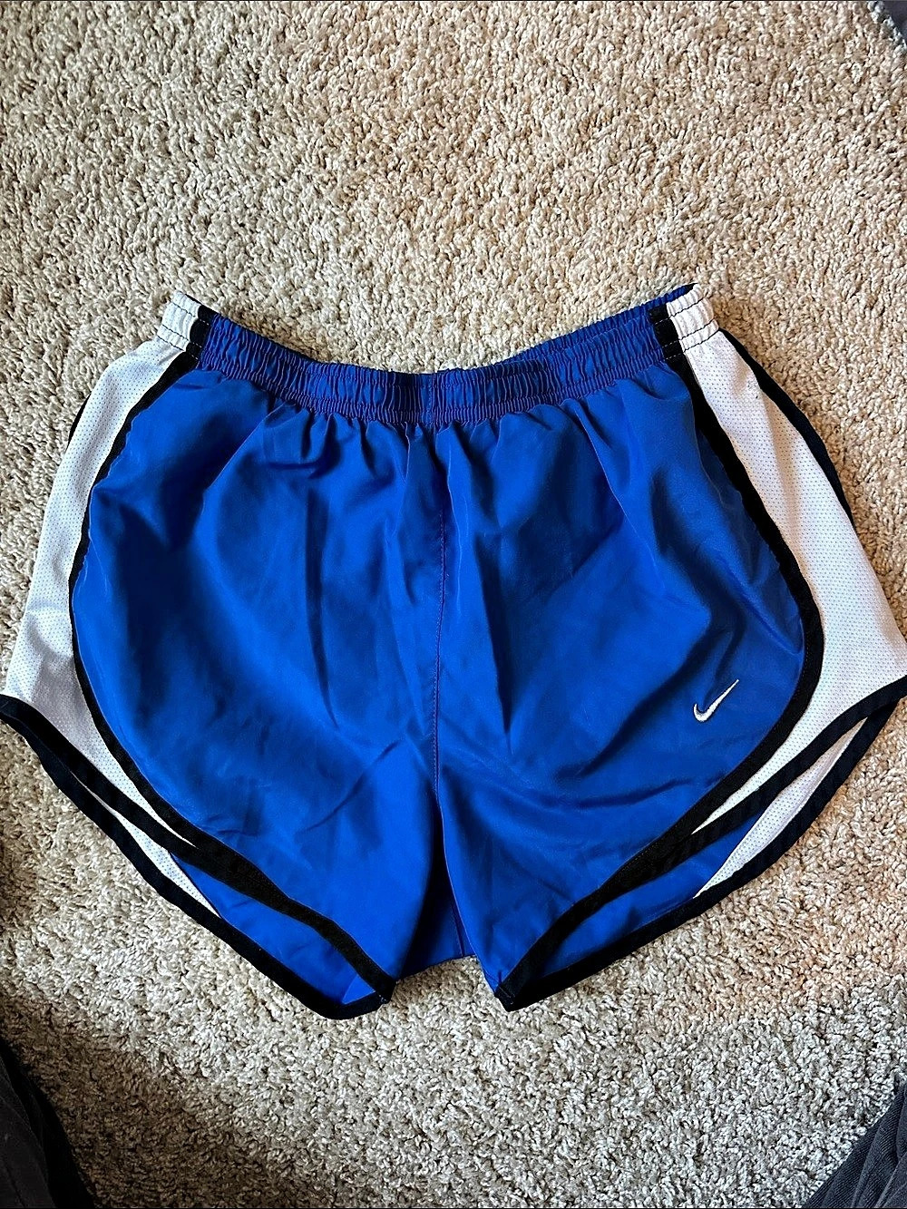 Nike Color Block Shorts Blue & White Small